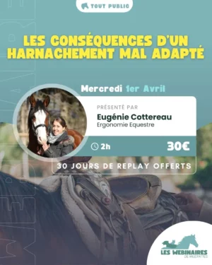 Entre les problèmes locomoteurs inexplicables, les blessures à répétition, les asymétries qu'on arrive pas à corriger ... Et si tout ça venait du matériel qu'on utilise ? Rejoignez le formidable univers d'Eugénie Cottereau et plongez vous dans l'ergonomie équestre !