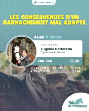 Entre les problèmes locomoteurs inexplicables, les blessures à répétition, les asymétries qu'on arrive pas à corriger ... Et si tout ça venait du matériel qu'on utilise ? Rejoignez le formidable univers d'Eugénie Cottereau et plongez vous dans l'ergonomie équestre !