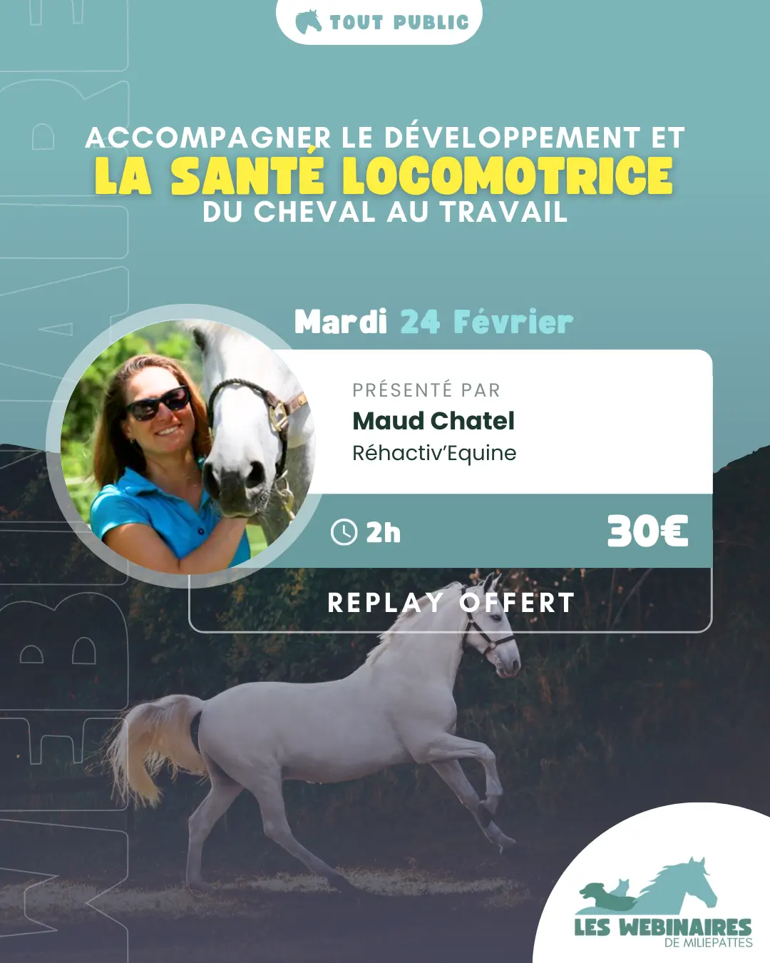 La blessure de son cheval est la phobie de bon nombre de cavaliers. Comment faire pour pratiquer son sport en préservant la santé locomotrice de mon compagnon ? Est-ce que je peux éviter les tendinites et autres horreurs ? Maud te répond !