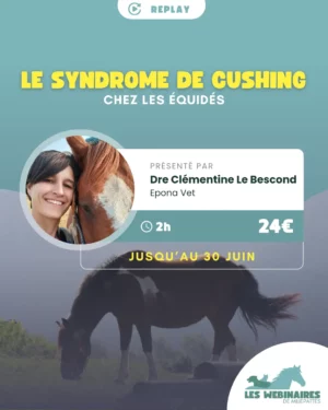 Le syndrome de Cushing touche de nombreux chevaux, surtout en vieillissant, mais il reste difficile à repérer et à comprendre. Entre les poils qui tombent pas, les épisodes de fourbure, etc.., y'a de quoi perdre la tête. Dre Clémentine Le Bescond t'éclaircit le sujet !