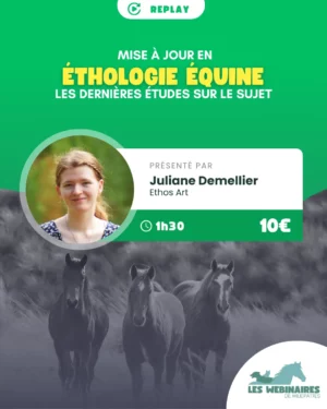 Webinaire spécial recherche présenté par Juliane Demellier, éthologue scientifique. Une vraie définition de l'éthologie scientifique, les résultats des dernières études, apportées sur un plateau rien que pour vous ! 10€ seulement ! 